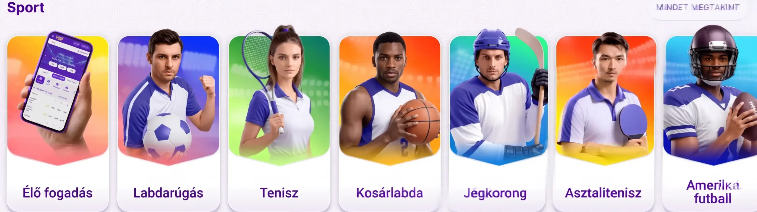 RoboCat Sportfogadás kategóriák és sportágak listája az oldali menüben