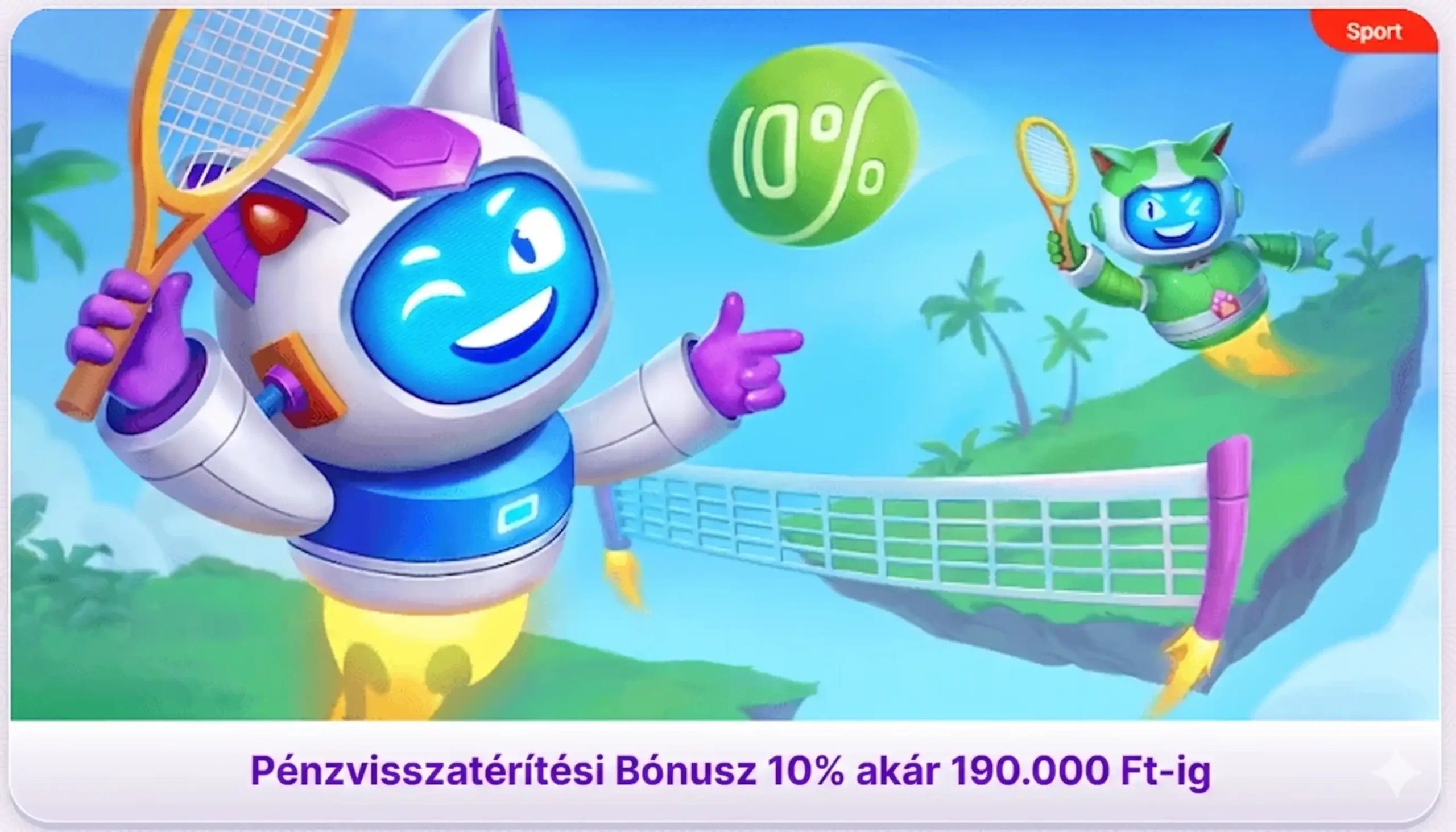 RoboCat Sportfogadás visszatérítési bónusz ajánlat banner